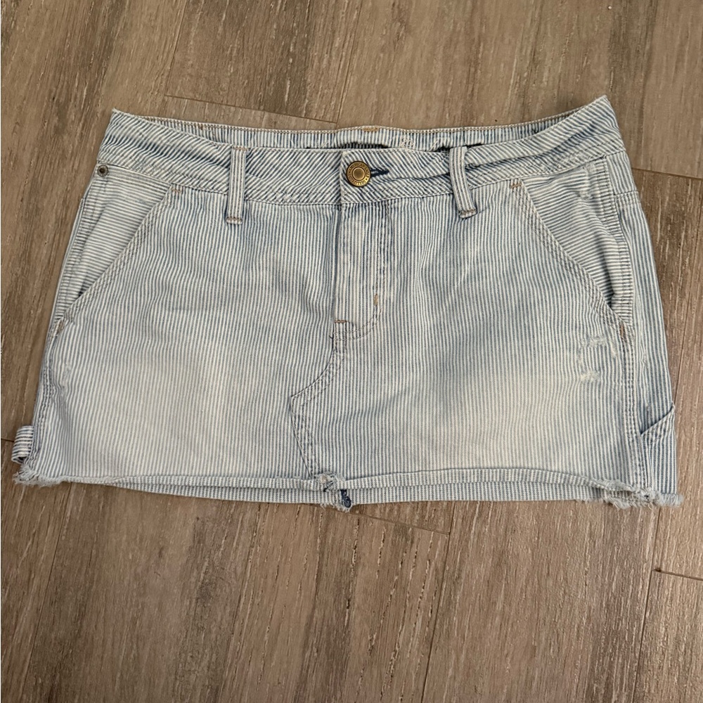 Abercrombie & Fitch Striped Denim Mini Skirt Vintage y2k.